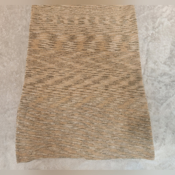 12th Tribe Uproar Beige Long Sleeve Knit Midi Cut Out Dress - Picture 8 of 10